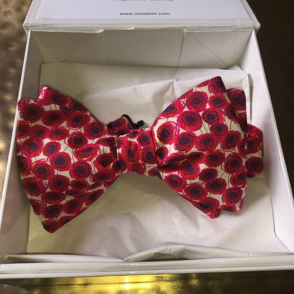 Zuzu Kim RED & PURPLE BOUQUET BOW TIE